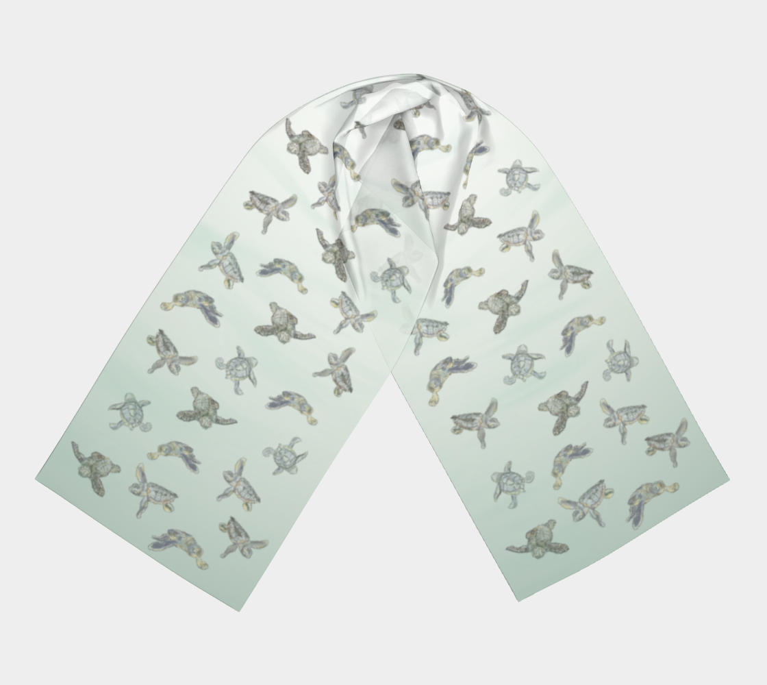 Green Loggerhead hatchling scarf
