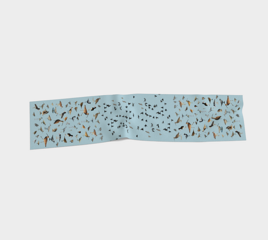 Blue Silk Shorebird Scarf